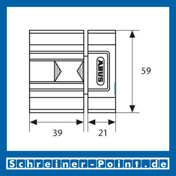 ABUS SR30 braun Schieberiegel für Innentüren, 117756, 117763, EAN 4003318117756, 4003318117763